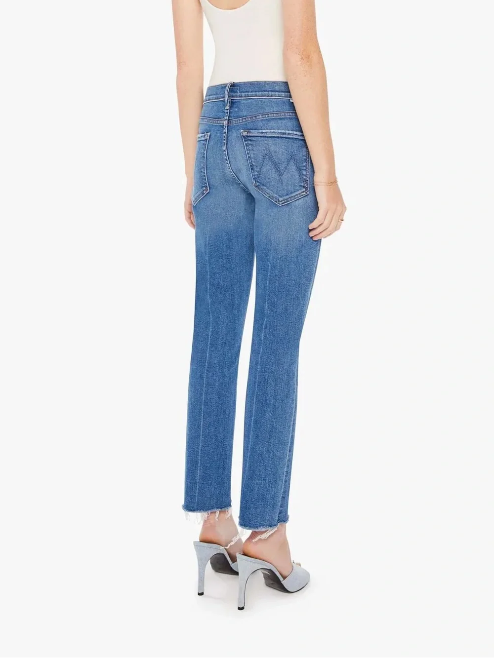 MOTHER Denim The Rascal Ankle Fray in Opposites Attract - 25